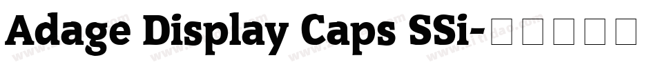 Adage Display Caps SSi字体转换